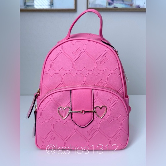 Juicy Couture Handbags - Juicy Couture Pink Heart Backpack